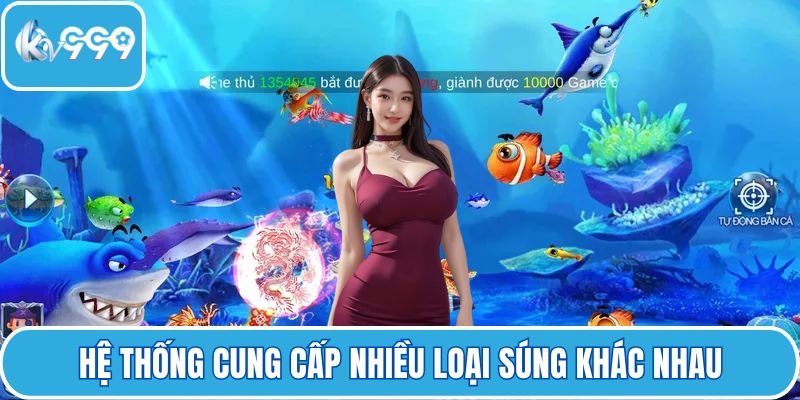 Hệ thống cung cấp nhiều loại súng khác nhau